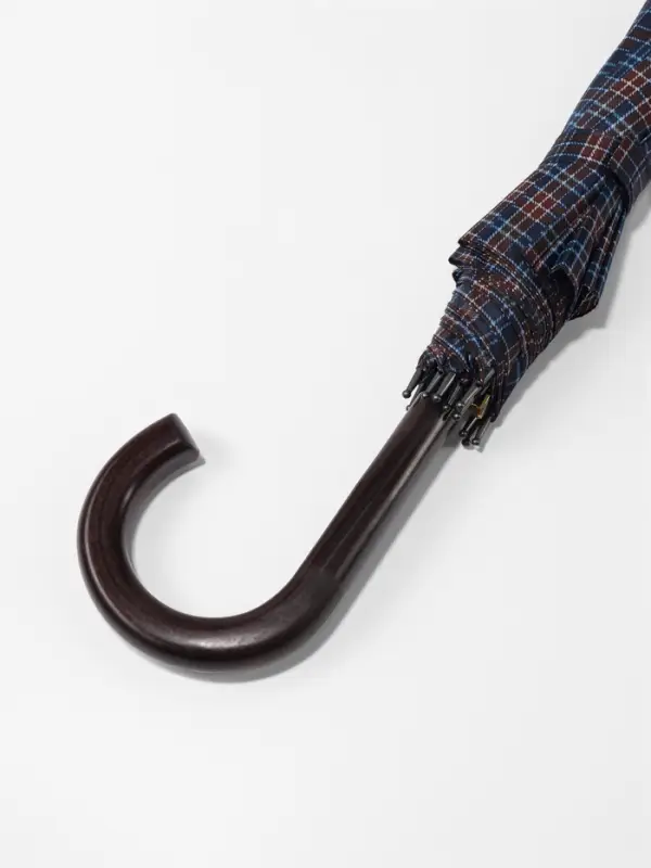 Зонт - трость полуавтоматический &laquo;Клетка&raquo;, 10 спиц, R=60/70 см, d=120 см, МИКС