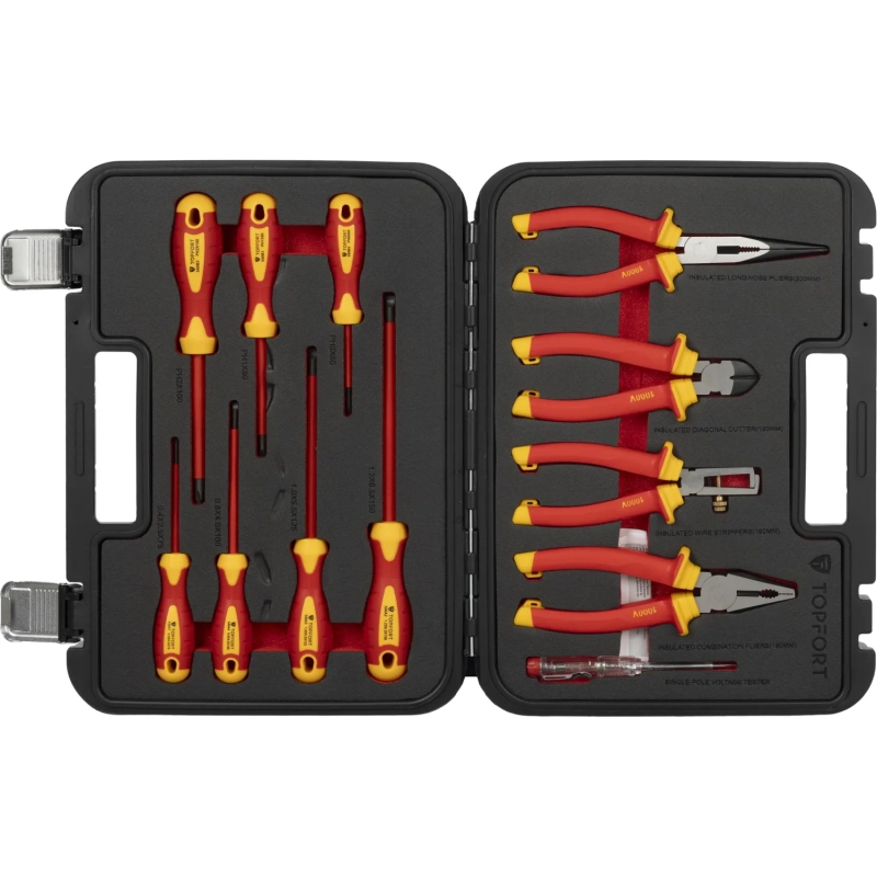 Набор диэлектрических инструментов Topfort 12 предметов (VDE584212)