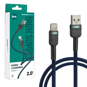 Кабель USB на Lightning 1m 2A BX-7 ISA черно-зеленый