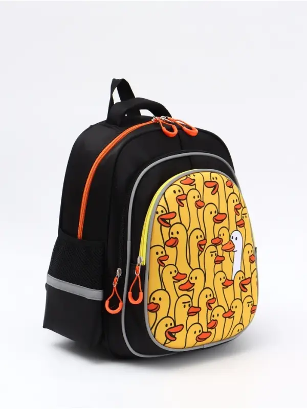 Ранец с эргономичной спинкой 3 отделения, средний "Гуси"