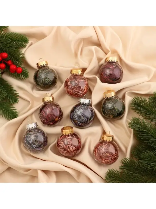 Ёлочные игрушки &laquo;Мелодия&raquo;, шары новогодние, d=6 см, набор 9 шт., диско ассорти, МИКС