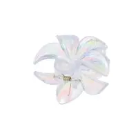 Краб для волос "Бриса" 6 см, прозрачный перламутр