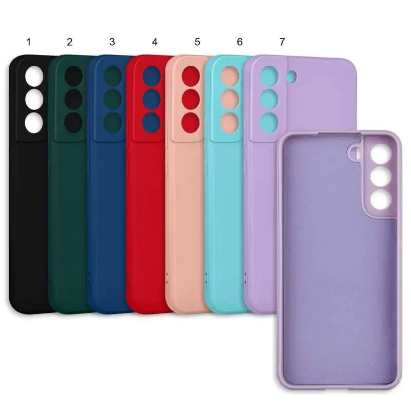 Чехол для Samsung S22 Plus цветной силикон