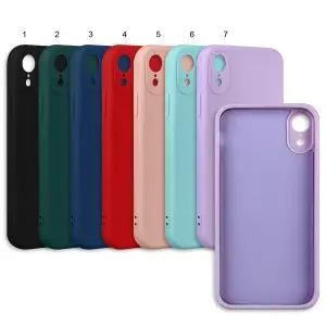 Чехол для iPhone XR цветной силикон