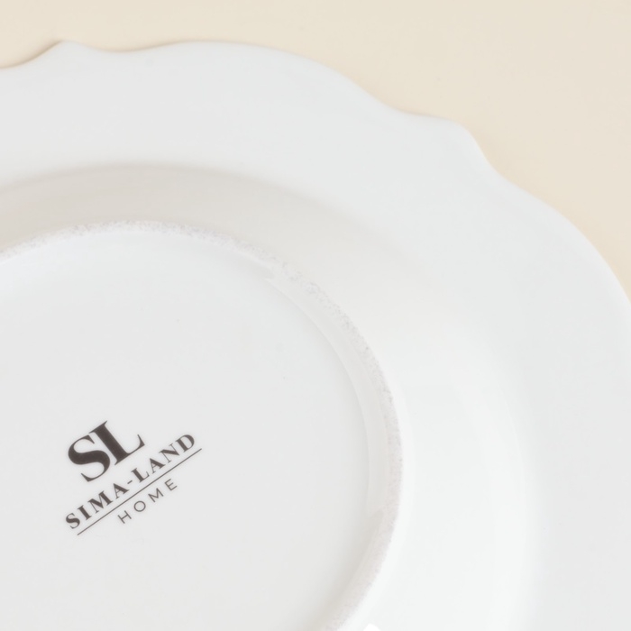 Тарелки глубокие SL Home «Аманде», d=23 см, 300 мл, набор 2 шт, фарфор, белые Тарелки глубокие SL Home «Аманде», d=23 см, 300 мл, набор 2 шт, фарфор, белые