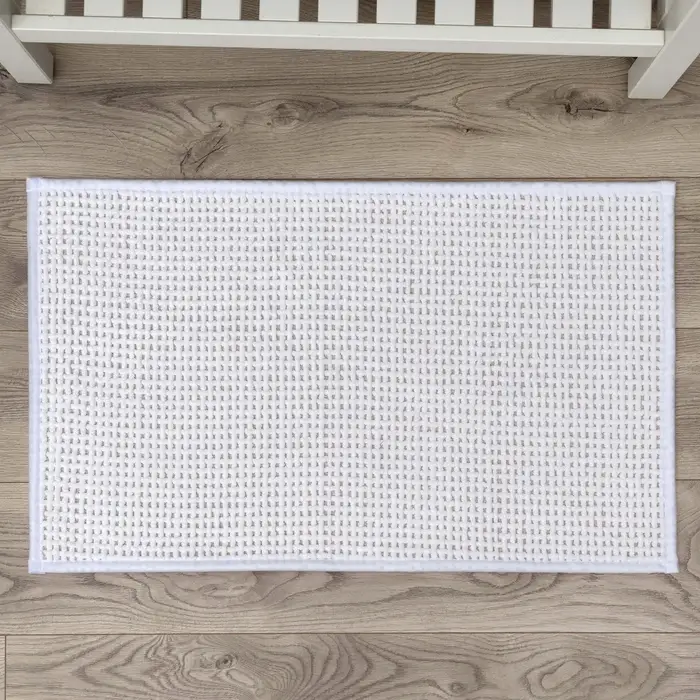 Коврик для ванной и туалета SAVANNA, полиэстер, 80&times;50 см, молочный