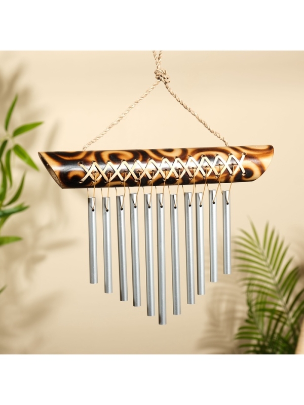 Музыка ветра Музыка ветра "Тропики" бамбук, алюминий, 25х3,5х30 см, цв. коричневый