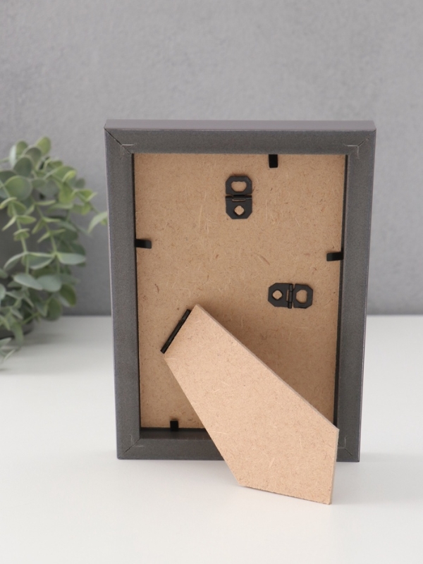 Фоторамка пластик Фоторамка пластик "МИРАМ" 10х15 см, т.серый