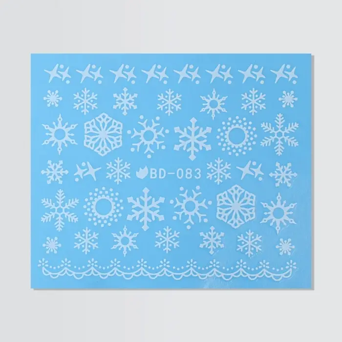 Слайдеры для ногтей «Снежинки», белые Слайдеры для ногтей «Снежинки», белые