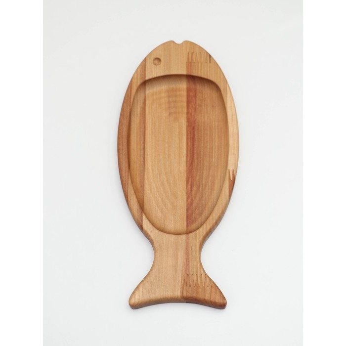 Доска разделочная и для подачи «Рыбка», 27,5×12×1,8 см, берёза Доска разделочная и для подачи «Рыбка», 27,5×12×1,8 см, берёза