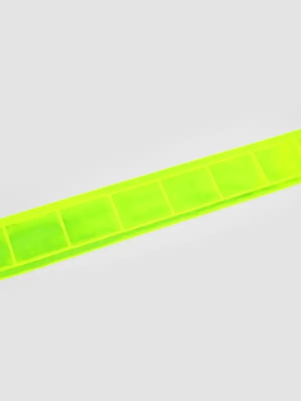 Светоотражающая повязка на липучке, 46&plusmn;1&times;2.5 см, цвет жёлтый