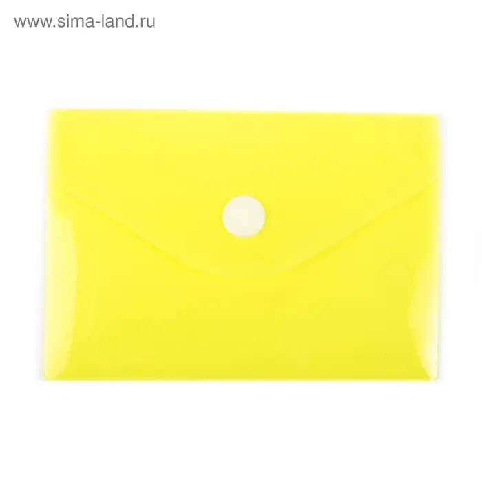 Папка-конверт на кнопке, А7, 180 мкм, Calligrata рифлёная, флуоресцентная, МИКС