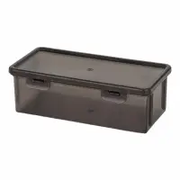 Пенал для карандашей пластиковый, тонированный, 19&times;9&times;6 см, серый