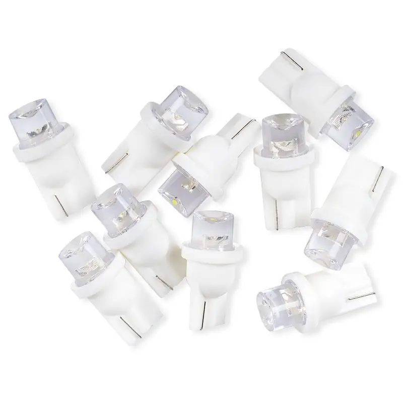 T011 T10/белый/ (W2.1x9.5d) 1LED усечённая W5W,10 шт.