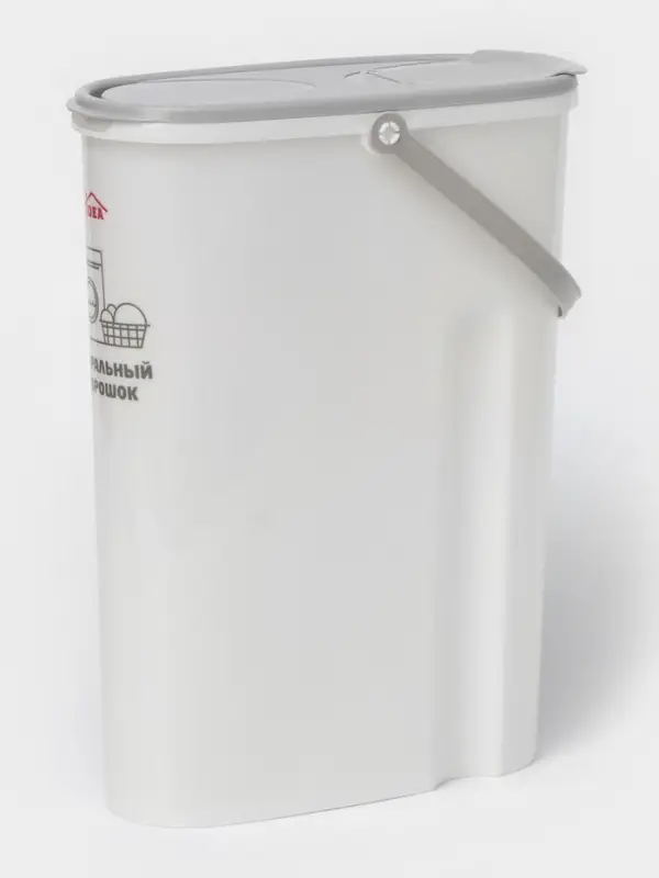 Контейнер для стирального порошка, 5 л, 11&times;24.6&times;32 см, серый