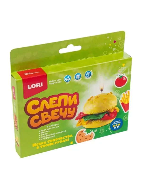 Набор для творчества "Свеча своими руками  "Слепи свечу "Бургер" Пз/С-032