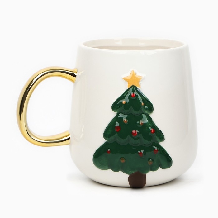 Новый год! Кружка новогодняя керамическая «Ёлочка», 600 мл, цвет белый Новый год! Кружка новогодняя керамическая «Ёлочка», 600 мл, цвет белый