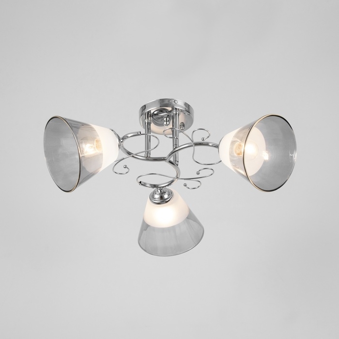 Люстра Люстра "Идрис" 3хЕ27 40Вт хром 48х48х26 см