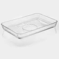 Форма для выпечки Paşabah&ccedil;e Borcam, 3.8 л, гриль, прямоугольная, жаропрочное стекло, прозрачная