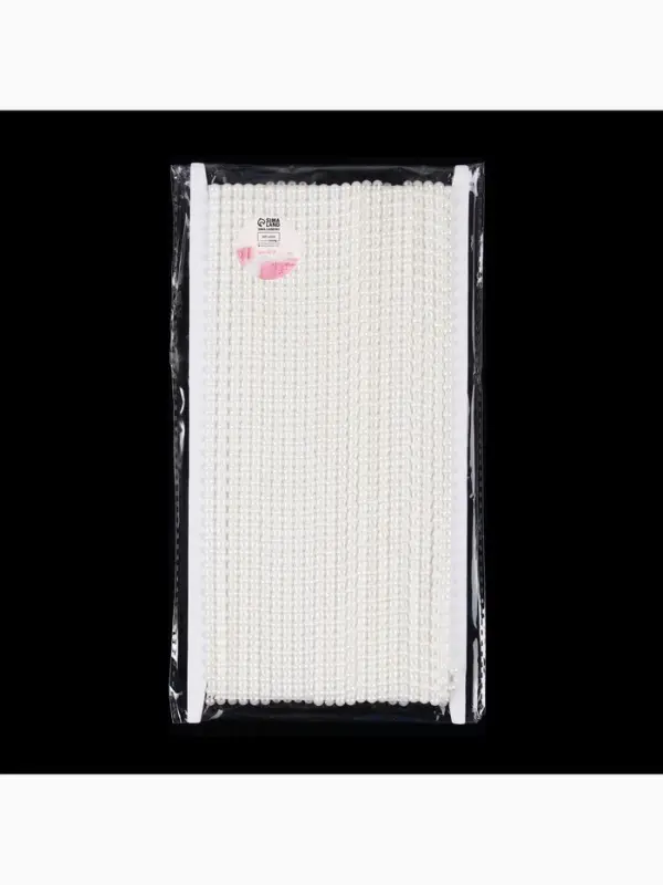 Жемчуг на нитях, с голографией, плоский, 4.5 мм, 9&plusmn;1 м, белый