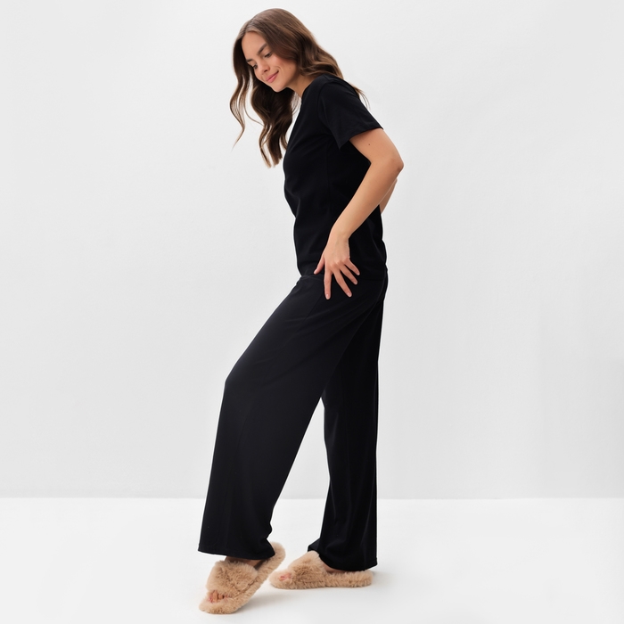 Пижама женская (футболка и брюки) KAFTAN р. 48-50, черный Пижама женская (футболка и брюки) KAFTAN р. 48-50, черный