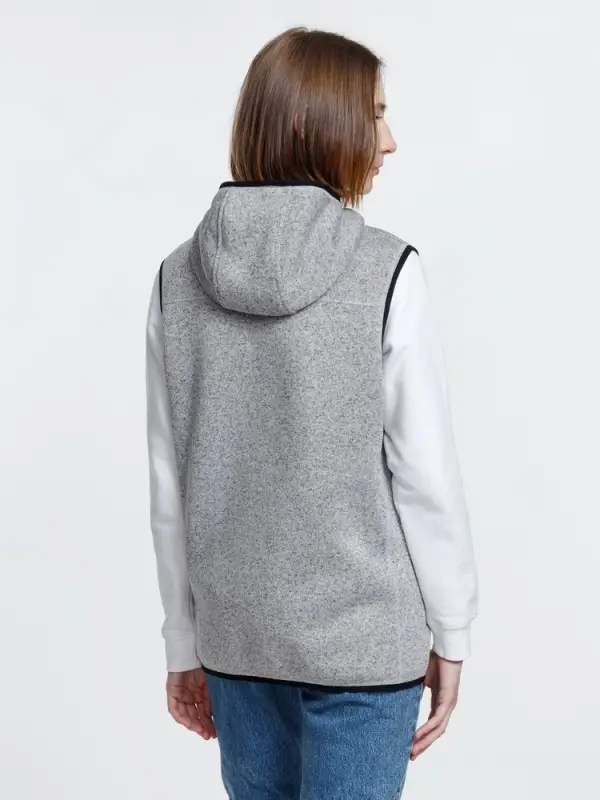 Жилет с капюшоном унисекс Gotland, серый, размер S Жилет с капюшоном унисекс Gotland, серый, размер S