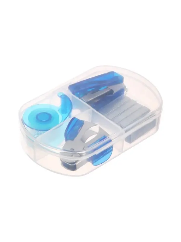 Степлер №10, от 5 листов, скобы 500 шт., антистеплер, диспенсер с клейкой лентой 10 мм&times;2метра