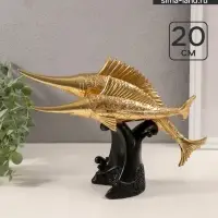 Фигурка полистоун &laquo;Меч-рыбы золотые с узорами&raquo;, 32&times;8.5&times;20 см