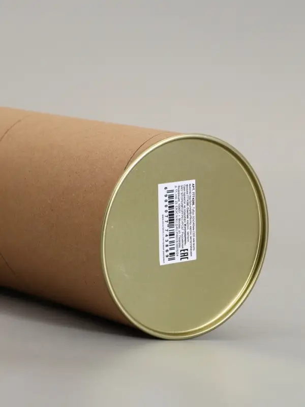 Тубус 92&times;340 мм (320 мм внутр. высота), под бутылку/футболку, картон, металлическая крышка