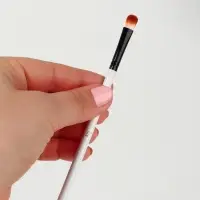 Кисть для макияжа, 13 (± 1) см, белая, чёрная