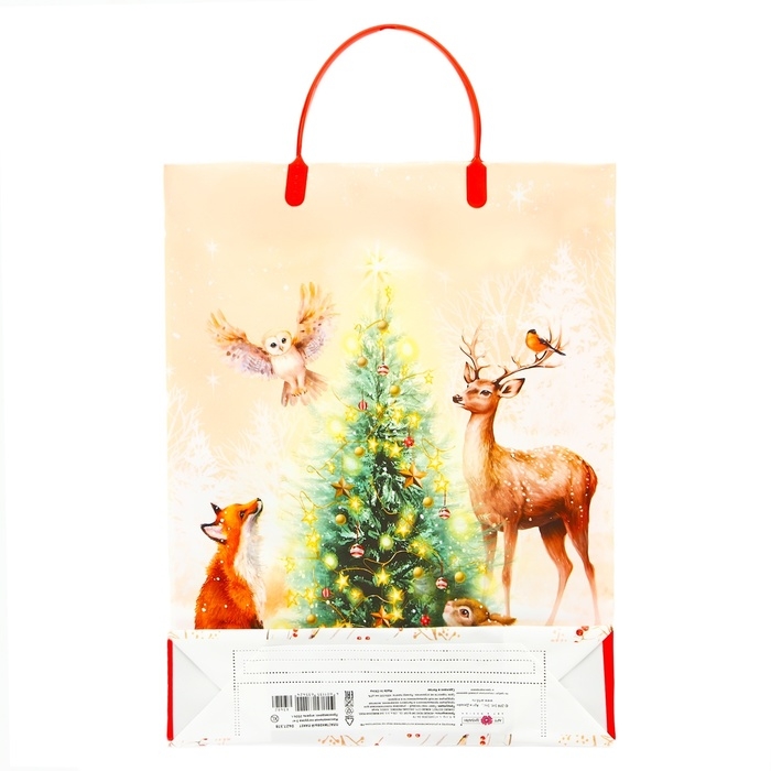 Пакет подарочный мягкий пластик Пакет подарочный мягкий пластик "Лес" 140 мкм Сумка 40 х 30 х 9 см