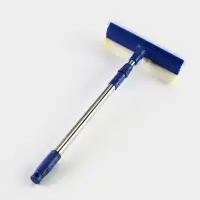 УЦЕНКА Окномойка с поролоновой насадкой, стальная телескопическая ручка, сгон силикон