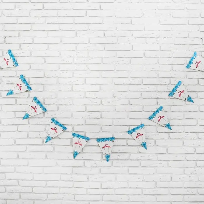 Гирлянда бумажная с флажками «Фламинго», 3 метра, МИКС Гирлянда бумажная с флажками «Фламинго», 3 метра, МИКС