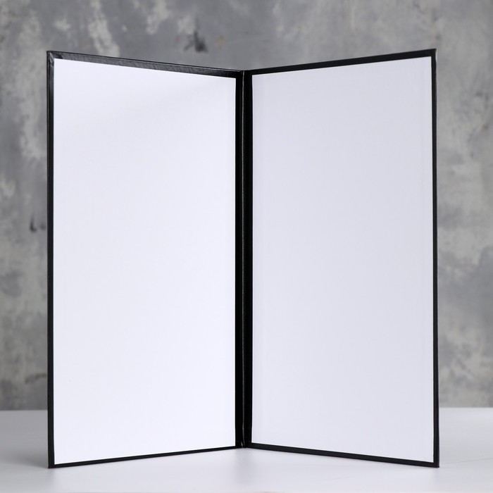 Папка адресная  Папка адресная "Герб РФ" черный, бумвинил, А4