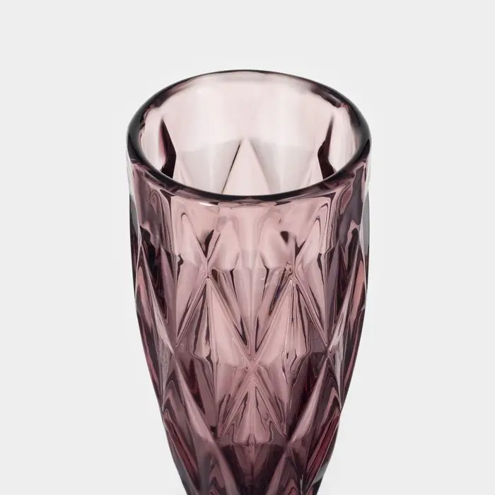 Бокалы для шампанского Magistro &laquo;Круиз&raquo;, 160 мл, 7&times;20 см, стекло, набор 6 шт., розовые