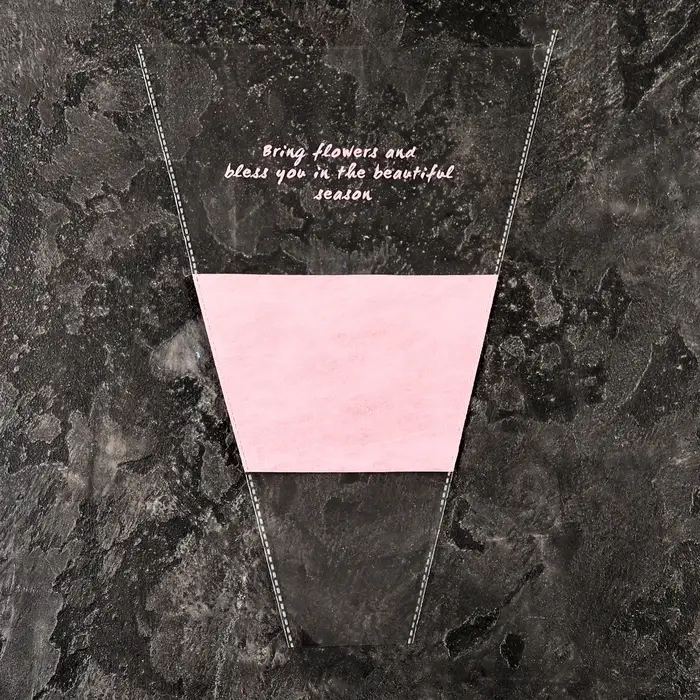 Пакет конус для цветов, с нетканым материалом, 26+7×37 см, розовый Пакет конус для цветов, с нетканым материалом, 26+7×37 см, розовый