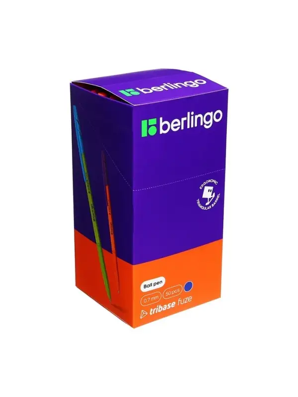 Ручка шариковая Berlingo Tribase Fuze, узел 0.7 мм, чернила синие, МИКС Ручка шариковая Berlingo Tribase Fuze, узел 0.7 мм, чернила синие, МИКС