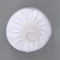 Бант  для волос, цвет белый большой (диаметр 17)