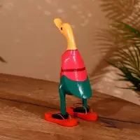 Сувенир &laquo;Утка в сланцах&raquo;, 25 см, дерево