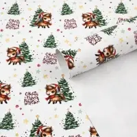 Бумага упаковочная глянцевая &laquo;С Новым годом и Рождеством&raquo;, 70&times;100 см