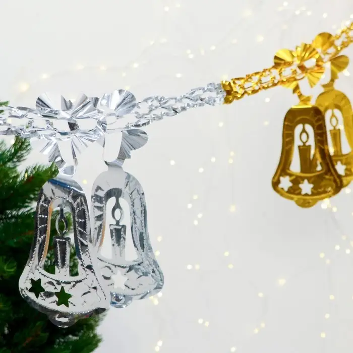 Растяжка «Колокольчик со свечой», 200 см, МИКС Растяжка «Колокольчик со свечой», 200 см, МИКС