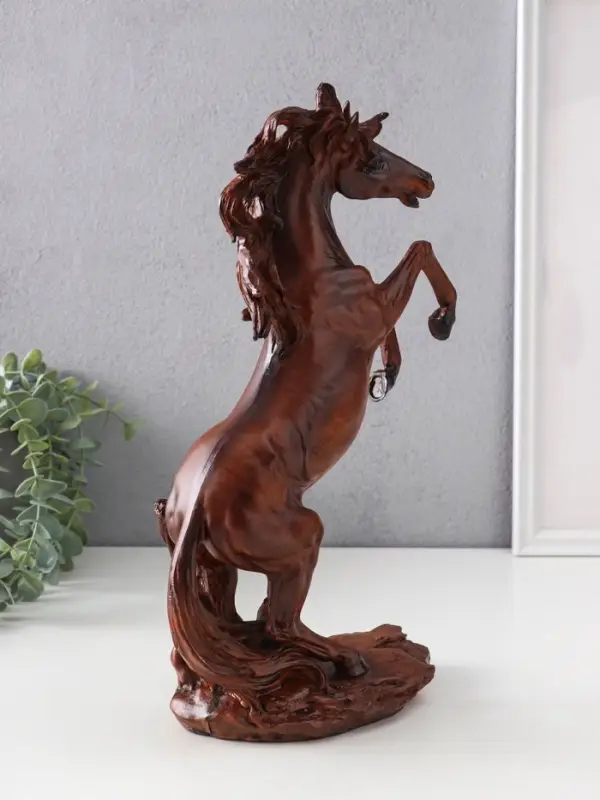 Сувенир полистоун Сувенир полистоун "Конь на дыбах" под дерево 19х10х30,8 см