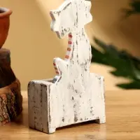 Календарь настольный «Полосатый кот», 7×4×14 см, дерево, бело-красный