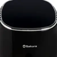 Аэрогриль Sakura SA-7684BK, 5 л, 1500 Вт, 8 программ, сенсорное управление, таймер, чёрный