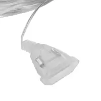 Удлинитель для комнатных гирлянд, 5 м, прозрачная нить, УМС-вилка