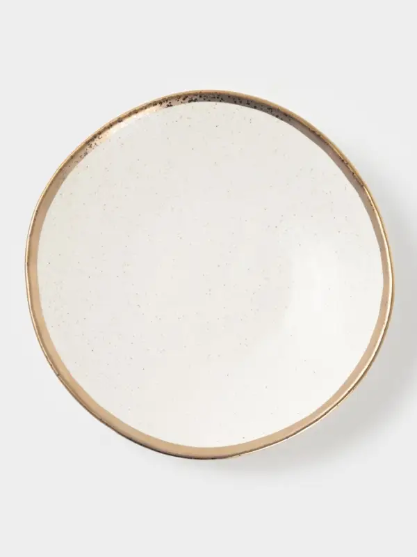 Блюдо фарфоровое сервировочное Magistro Poursephona, d=24 см, бежевый