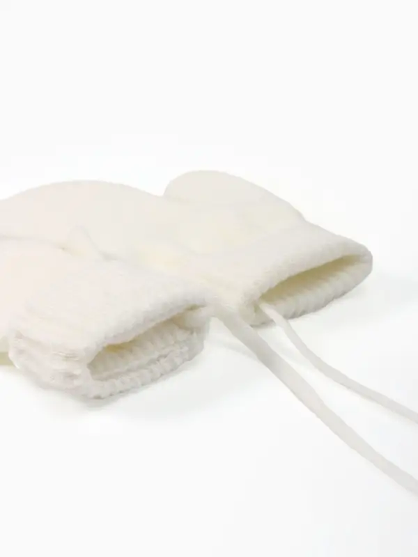 Варежки детские однослойные MINAKU "Однотонные",цв.молочный, р-р 14 (4-5 лет)