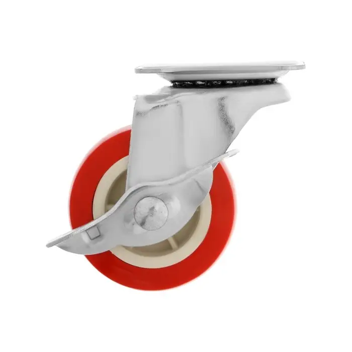 Колесо мебельное, d=65 мм, на площадке, с фиксатором, 4 шт. TMP