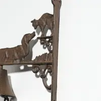 Колокол сувенирный чугун "Такса и кот" 28х25х10,5 см