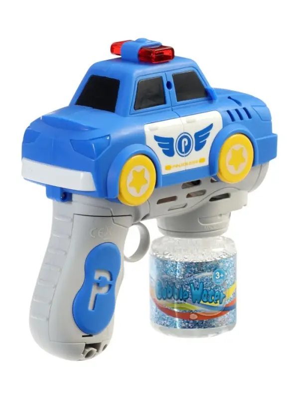 Генератор мыльных пузырей "Полицейская машина", световые эффекты, работает от батареек